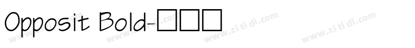 Opposit Bold字体转换